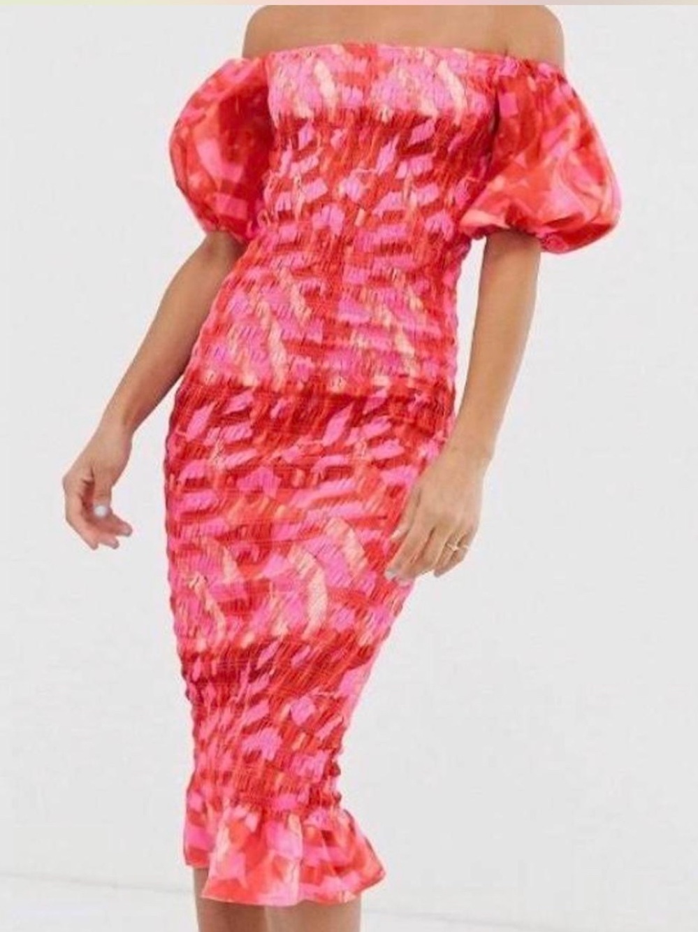 NEW Never Fully Dressed Jojo hot pink tie-dye maxi dress Medium